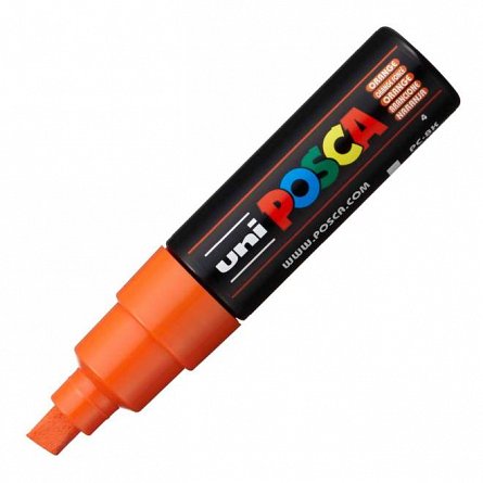 Marker cu vopsea Posca UNI PC-8K, 8 mm, portocaliu inchis