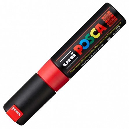 Marker cu vopsea Posca UNI PC-8K, 8 mm, rosu