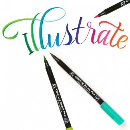 Marker varf pensula, Sakura Koi, dark warm gray