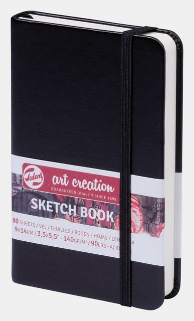 Caiet schite (SketchBook), 9x14cm, 80f, 140g, Art Creation, negru