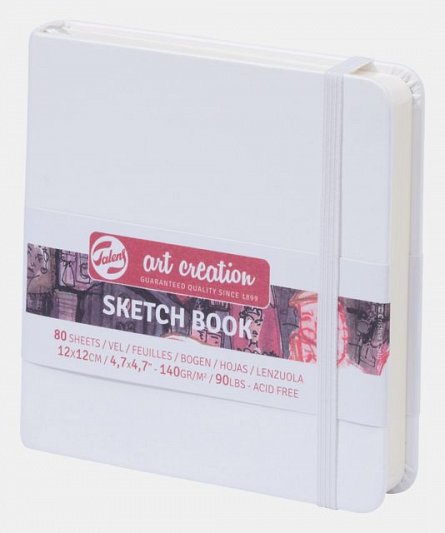 Caiet schite (SketchBook), 12x12cm, 80f, 140g, Art Creation, alb