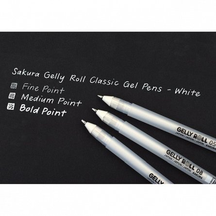 Pix cu gel Sakura Gelly Roll,Basic,3buc/set,real whites