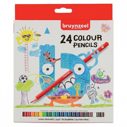 Creioane colorate,Bruynzeel,Cardboard,24buc/set