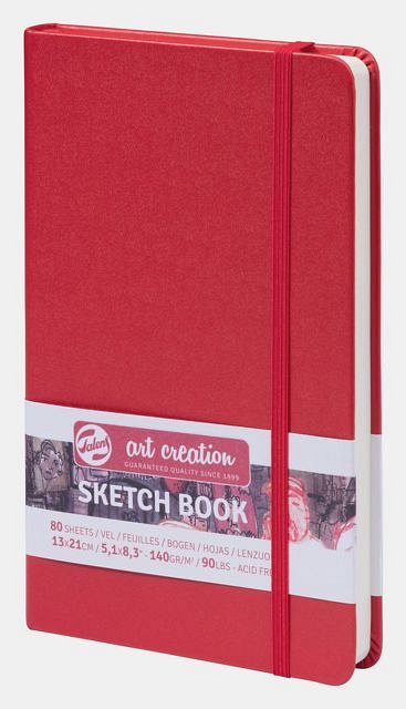 Caiet schite (SketchBook), 13x21cm, 80f, 140g, Art Creation, rosu