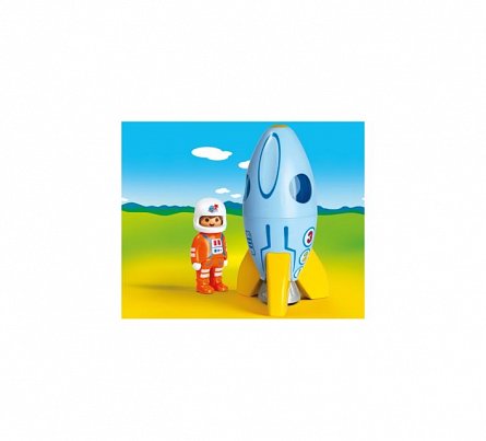 Playmobil-1.2.3 Astronaut cu racheta