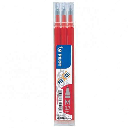 Rezerva roller Pilot FriXion Ball, set 3 bucati, 0.7 mm, rosu