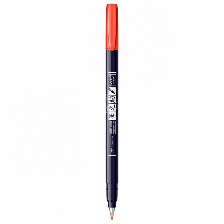 Marker caligrafic Tombow Fudenosuke Hard Small Writing, Orange
