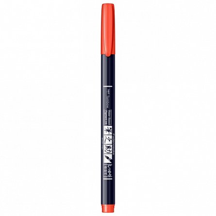 Marker caligrafic Tombow Fudenosuke Hard Small Writing, Orange