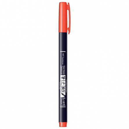 Marker caligrafic Tombow Fudenosuke Hard Small Writing, Orange