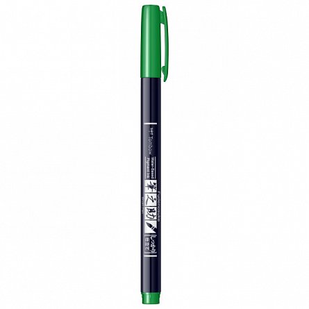 Marker caligrafic Tombow Fudenosuke Hard Small Writing, Green