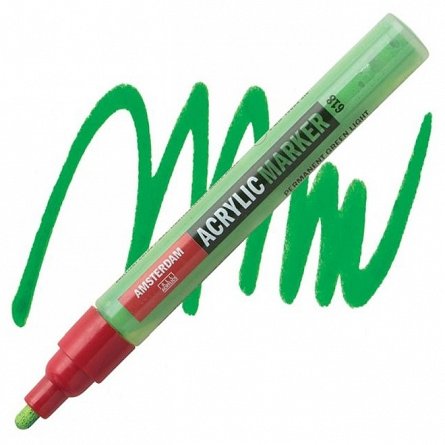 Marker acrilic, Amsterdam, varf S, permanent green light