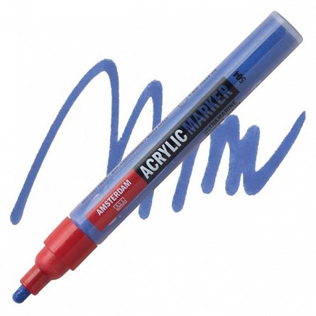 Marker acrilic, Amsterdam, varf M, ultramarine