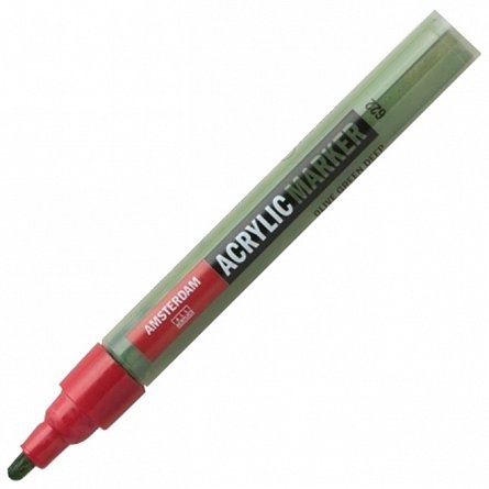 Marker acrilic, Amsterdam, varf M, olive green dark