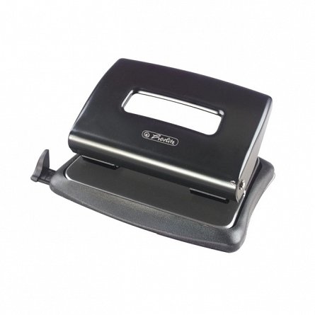 Perforator Herlitz, capacitate 16 coli, negru