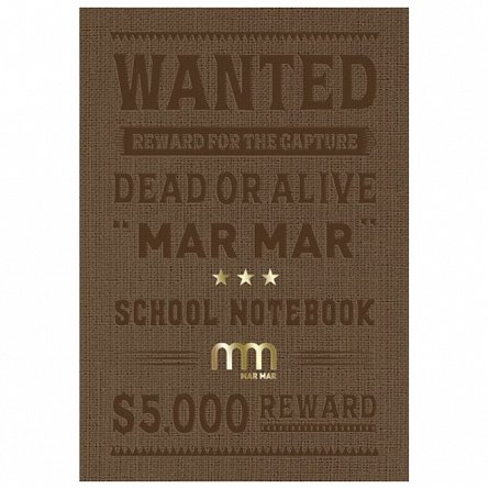 Caiet A5, 60 file, 75 g-mp, dictando, coperta tare, Mar Mar, Wanted