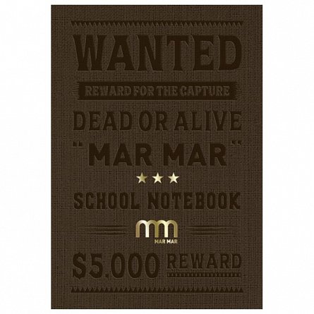 Caiet A5, 60 file, 75 g-mp, dictando, coperta tare, Mar Mar, Wanted