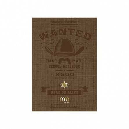 Caiet A4, 60 file, 75 g-mp, matematica, coperta tare, Mar Mar, Wanted
