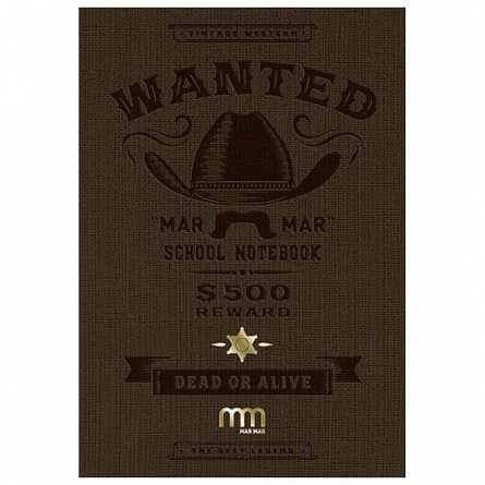 Caiet A4, 60 file, 75 g-mp, matematica, coperta tare, Mar Mar, Wanted