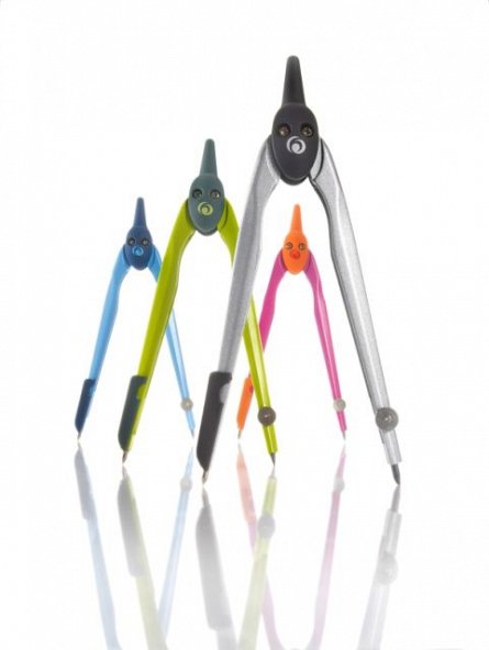 Compas Herlitz, din plastic, cu rez. mina, diverse culori