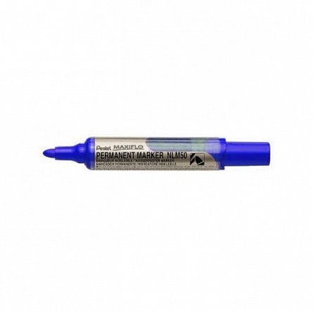 Marker permanent Pentel Maxiflo NLM50, varf rotund, 6 mm, albastru