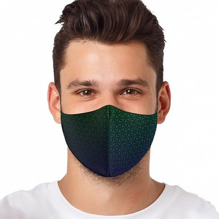 Masca de protectie din textil, "Elegant Swirls", cu filtru de protectie, pentru barbati