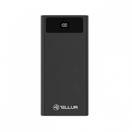 Baterie externa 20000 mAh Tellur PD200, USB, QC3.0, PD 18W, negru