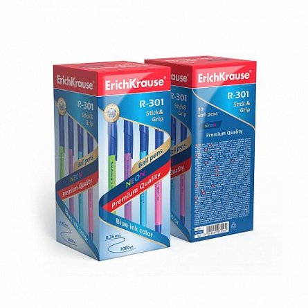 Pix ErichKrause R301, 0.7 mm, albastru, corp diverse culori