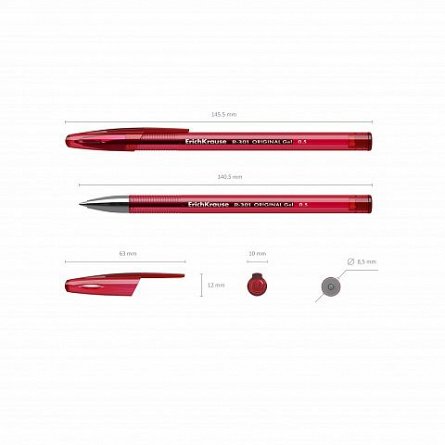Pix cu gel ErichKrause R301, 0.5 mm, rosu