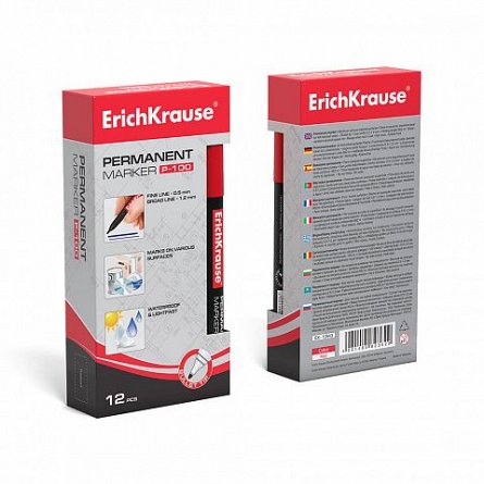 Marker permanent ErichKrause P100, rosu