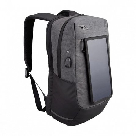 Rucsac laptop Herlitz BaGz Solar, 15", 2 compartimente, ultra-slim, panou solar detasabil, charger U