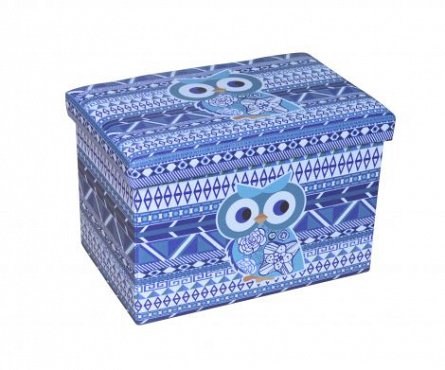 Taburet Design, Blue Owl, dimensiune 48 x 32 cm