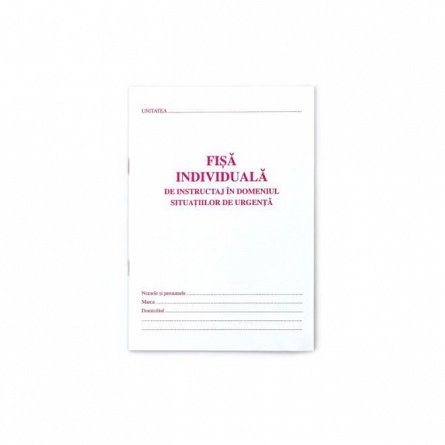 Fisa individulata PSI, A5