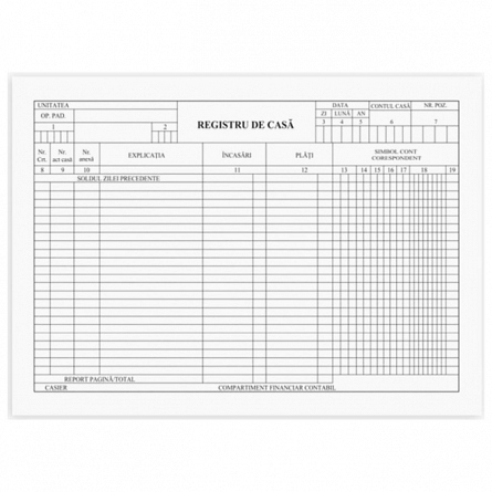 Registru de casa, A4, 100 file