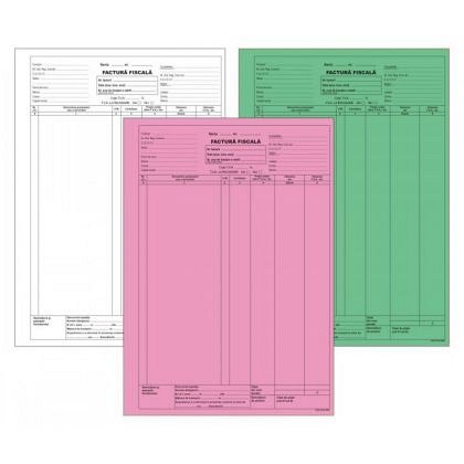 Factura fiscala cu TVA, A4, autocopiativ, 3 exemplare, 50 set-carnet