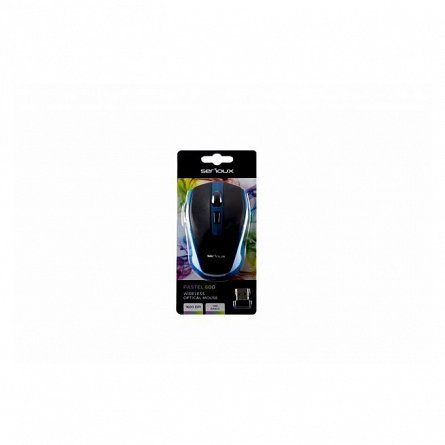 Mouse Serioux Pastel 600, cu fir, USB, albastru