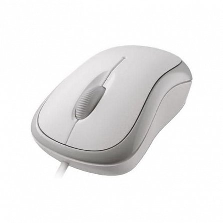 Mouse Microsoft Basic L2, cu fir, USB, Alb