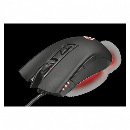 Mouse Trust GXT 121 Zeebo Gaming, cu fir, USB, 7 butoane, RGB, negru