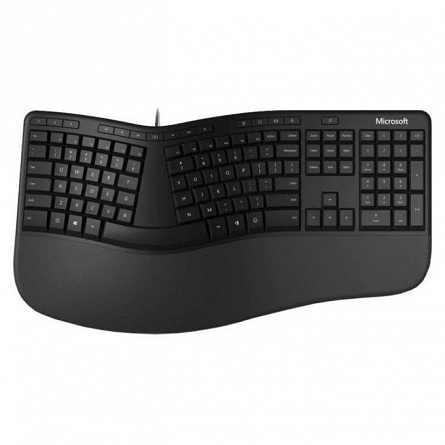 Tastatura Microsoft Ergonomic, cu fir, USB, negru