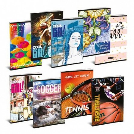 Caiet A5, 48 file, 60 g-mp, matematica, diverse modele
