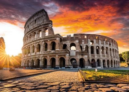 Puzzle TinyPuzzle - Colosseum at Sunrise, Rome, 99 piese (1022)