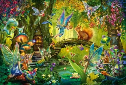 Puzzle Schmidt - Fairies In The Forest, 200 piese, contine bacheta magica (56333)