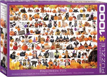 Puzzle Eurographics - Halloween Puppies and Kittens, 1.000 piese (6000-5416)