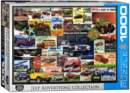 Puzzle Eurographics - Jeep Vintage Posters, 1.000 piese (53360)