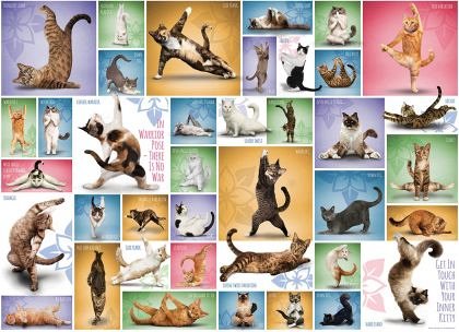 Puzzle Eurographics - Yoga Cats, 1.000 piese (58547)