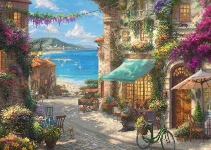 Puzzle Schmidt - Cafe On The Italien Riviera, 1.000 piese (59624)