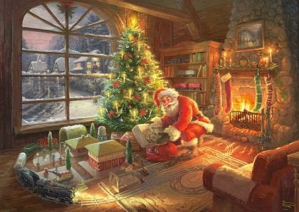 Puzzle Schmidt - Thomas Kinkade: Santa Claus Is Here!, Limited Edition, 1.000 piese (59495)