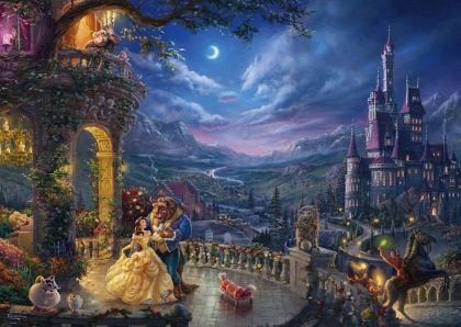 Puzzle Schmidt - Thomas Kinkade: The Beauty and the Beast, Dancing in the Moonlight, 1.000 piese (59
