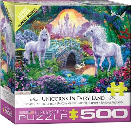 Puzzle Eurographics - Unicorn Fairy Land, 500 piese XXL (6500-5363)