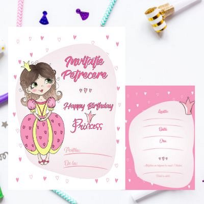 Invitatii de petrecere, Happy princess, 20b/set