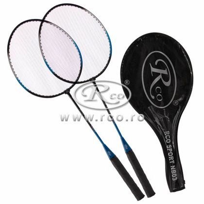 Racheta badminton NB1003A, albastru, doua rachete cu husa/set